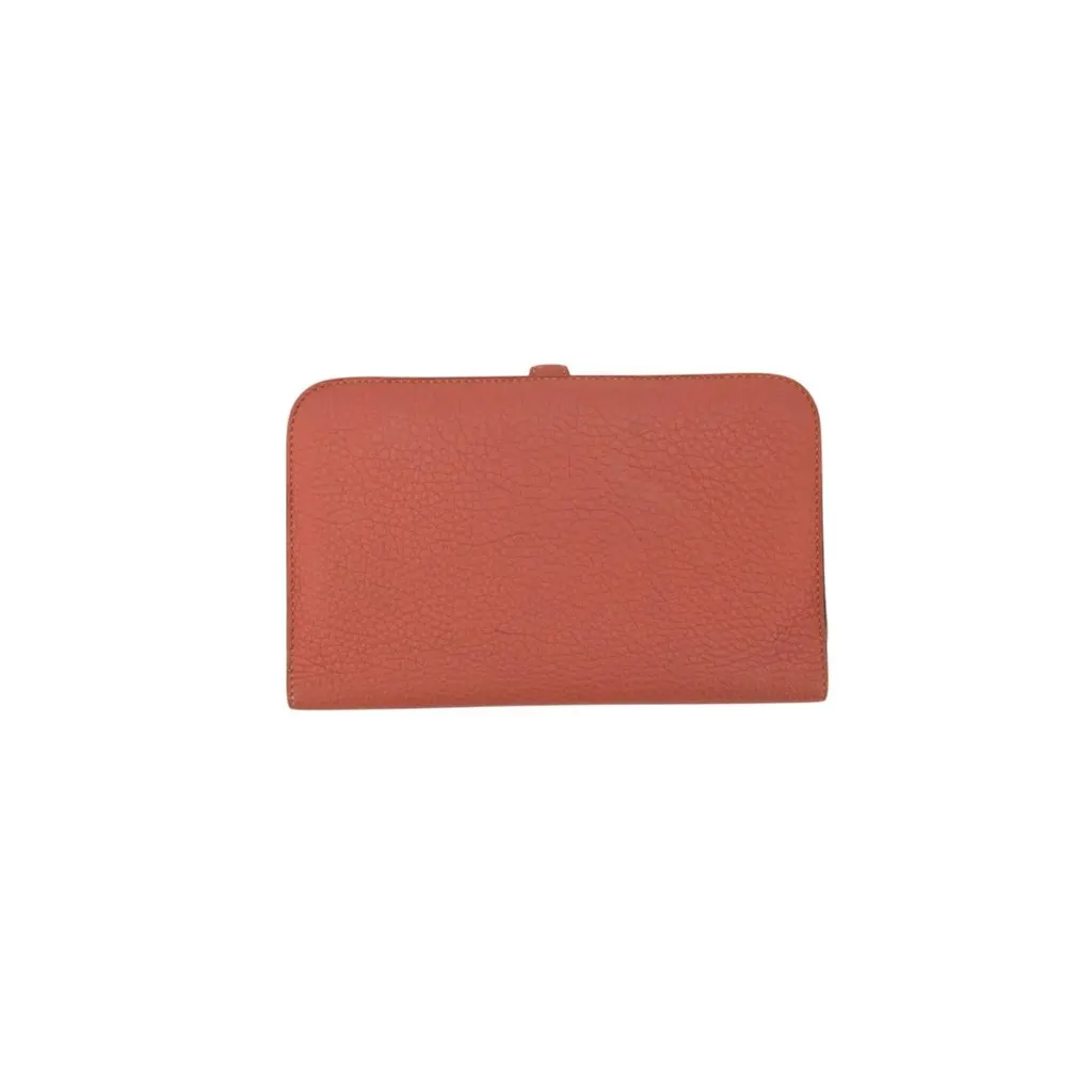 Hermes Wallet Red Leather Good - Back View