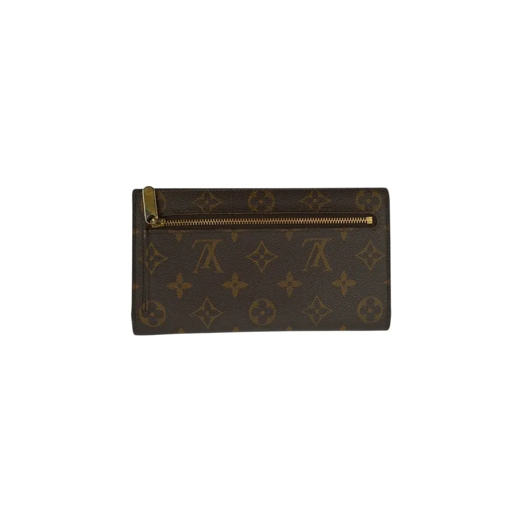 Louis Vuitton Wallet Brown Canvas Good - Back View