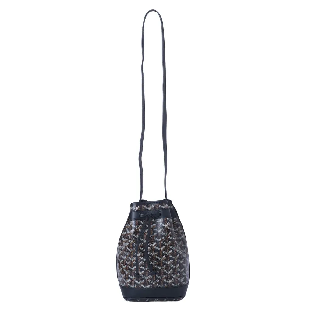 Goyard Goyardine Petit Flot Bucket Bag PM - '10s Black Canvas Good - Back View