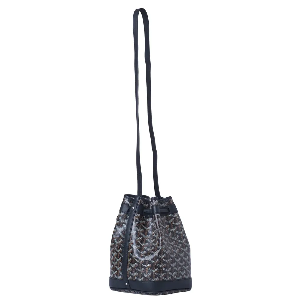 Goyard Goyardine Petit Flot Bucket Bag PM - '10s Black Canvas Good - Inside View
