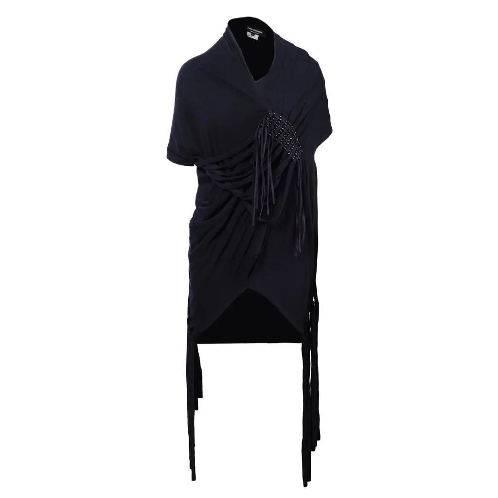 Junya Watanabe Comme des Garçons Junya Watanabe Comme des Garçons Draped Black Top - '10s Black Good - Front View