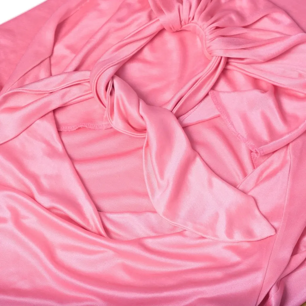 Roberto Cavalli Class Roberto Cavalli Pink Fluid Halterneck Dress - '00s Pink Silk Good - Box View