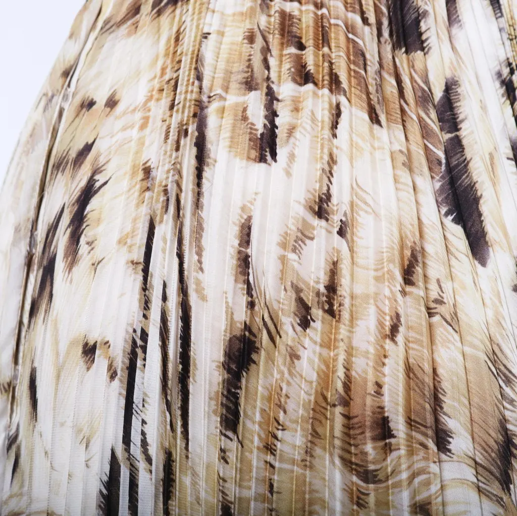 Roberto Cavalli Printed Silk Maxi Dress - '10s Beige Silk Good - Box View