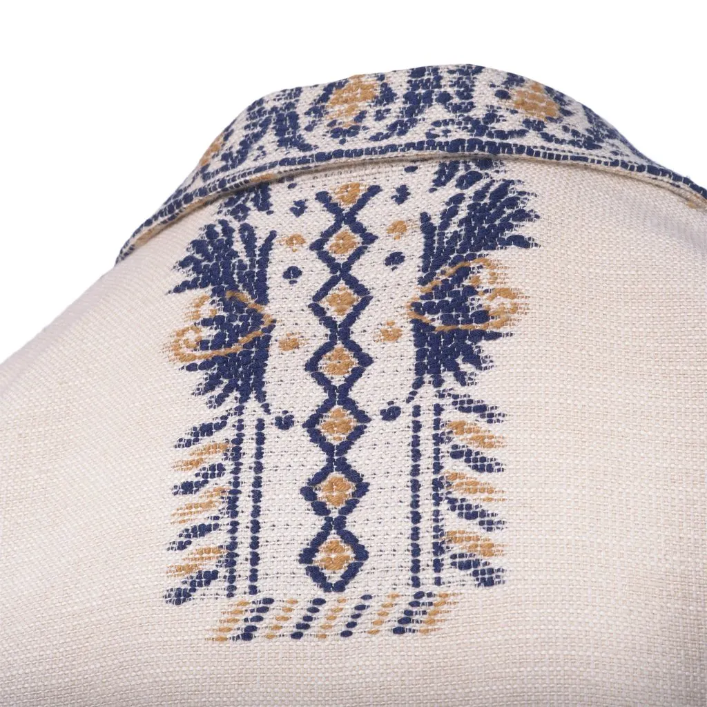 etro Beige & Navy Jacquard Ethnic Jacket - '20s Navy Canvas Good - Model View