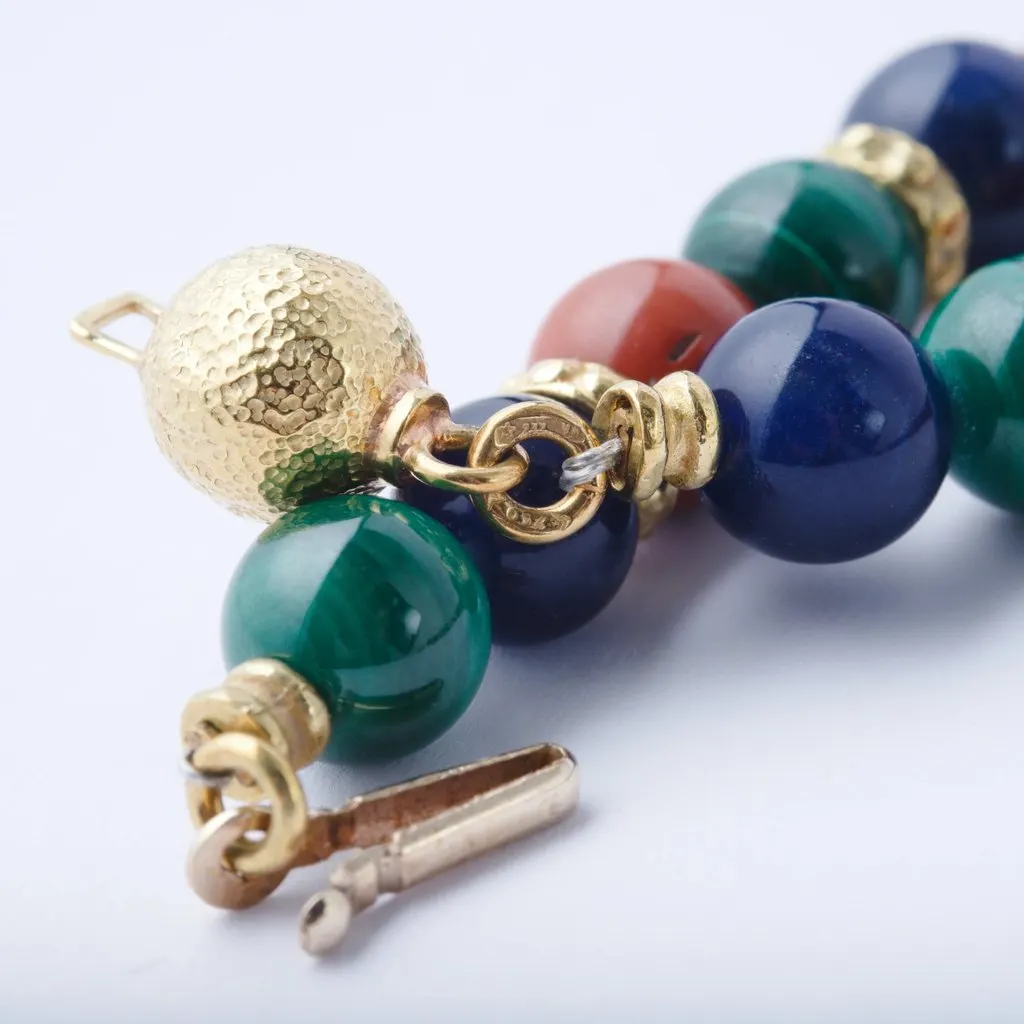 Missoni Statement Necklace in 18k Gold and Hardstones - '80s Gold Lace Good - Box View