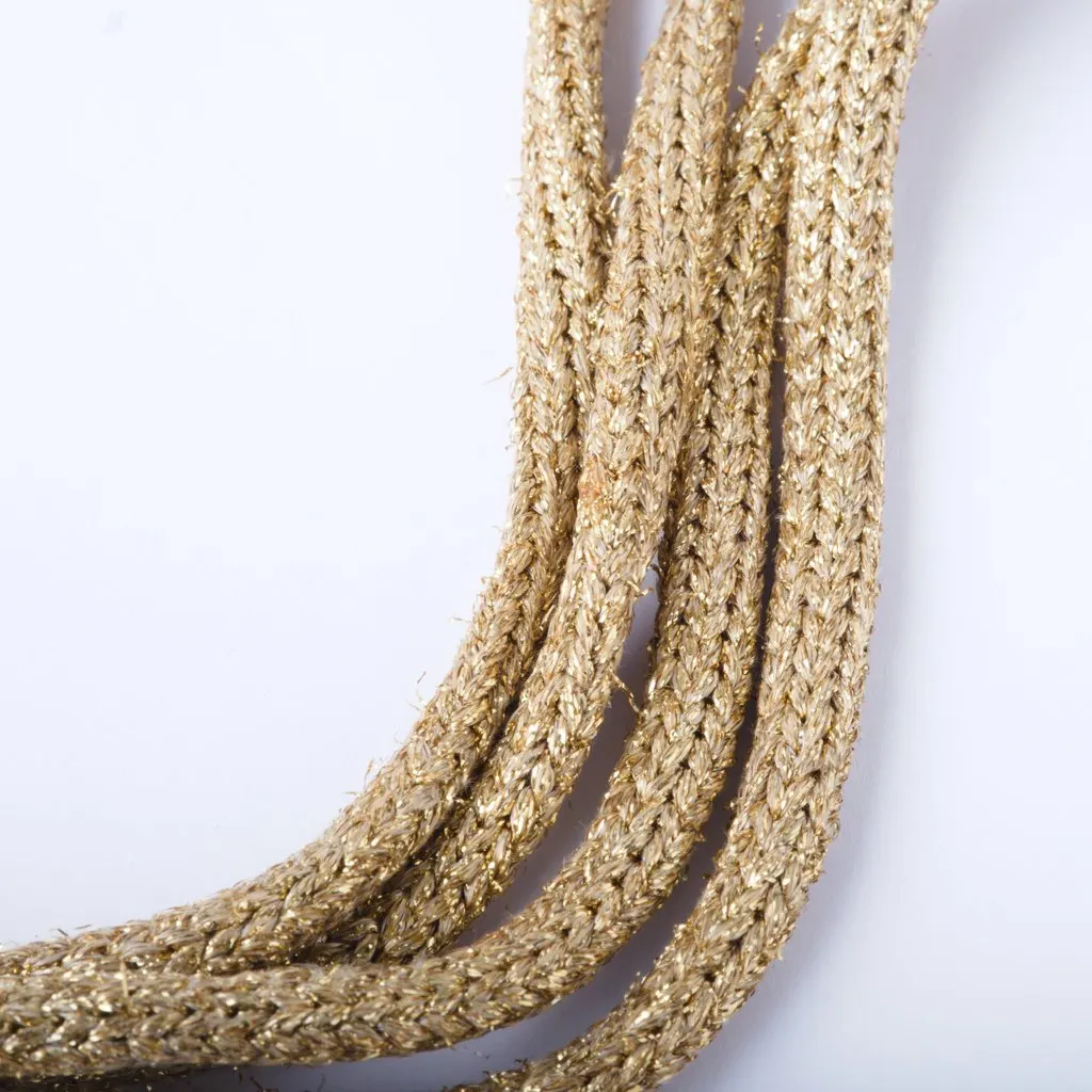 missoni 18k Yellow Gold and Black Bead Statement Necklace - '80s Black Lace Good - Model View