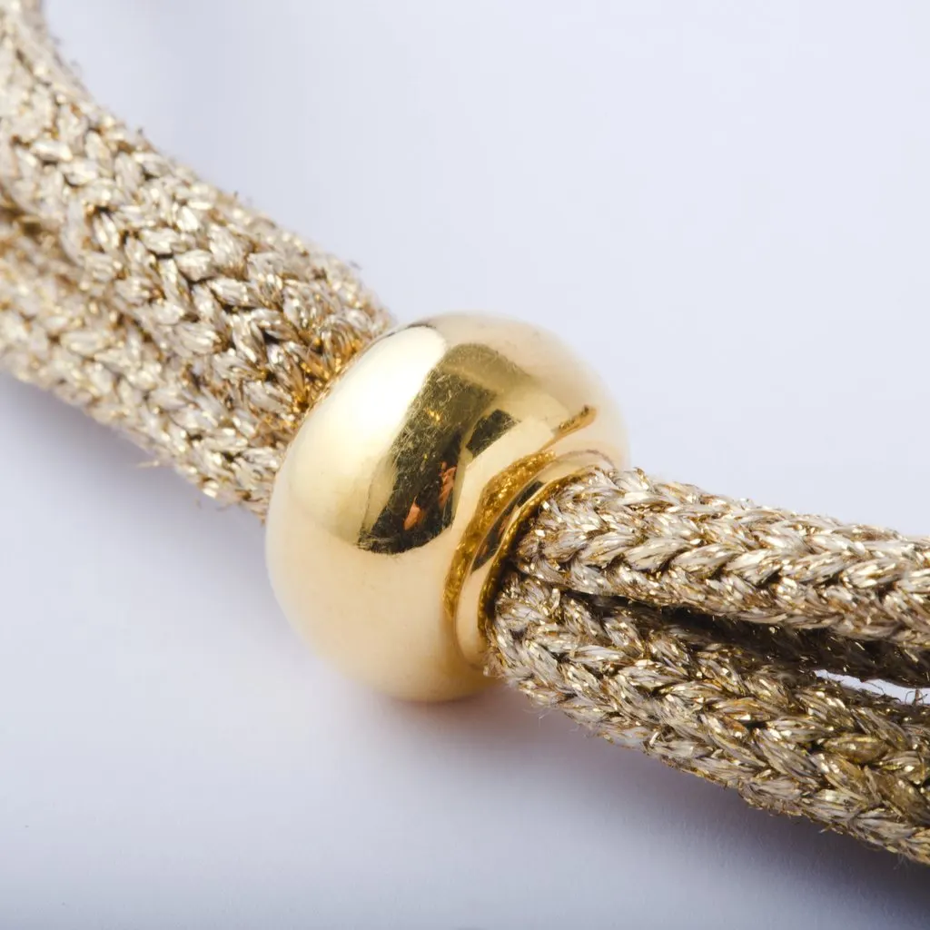 missoni 18k Yellow Gold and Black Bead Statement Necklace - '80s Black Lace Good - Box View