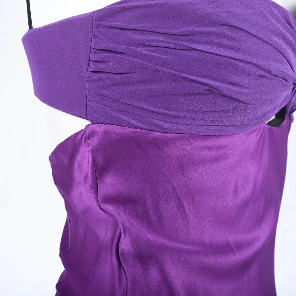 Unsigned Alessandra Rich Purple Women's Long Dress - '10s Purple Silk Good - Box View