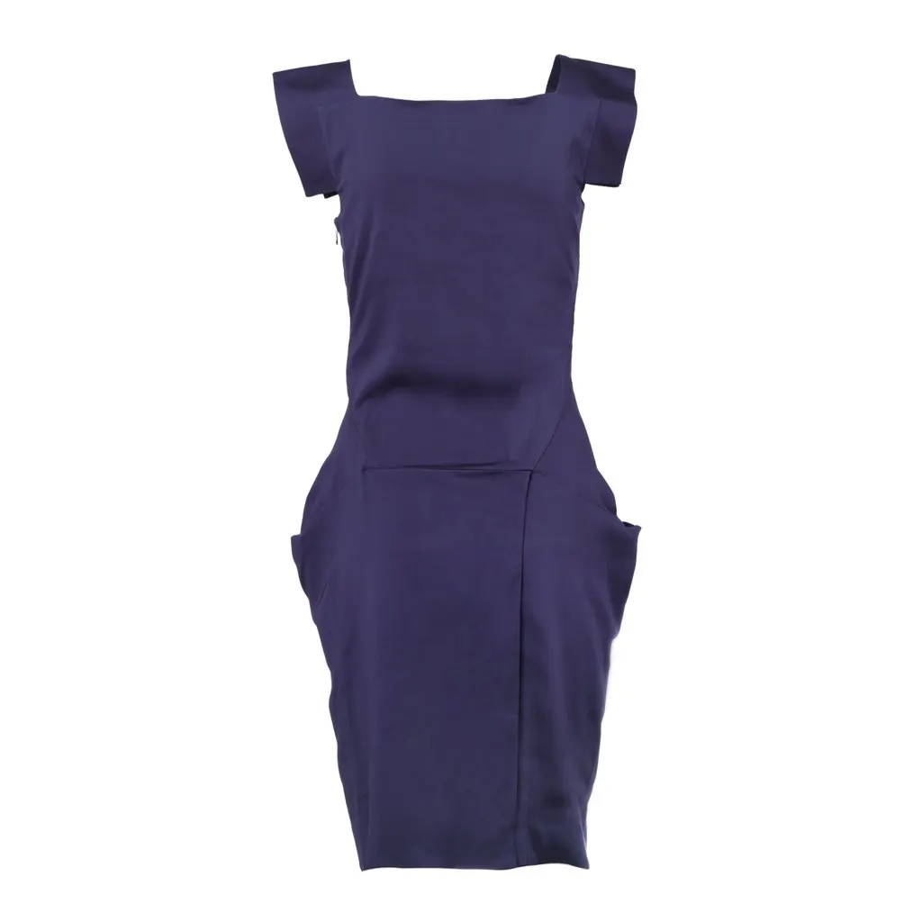 Vivienne Westwood Label Structured Crepe Midi Dress - '10s Red Good - Inside View