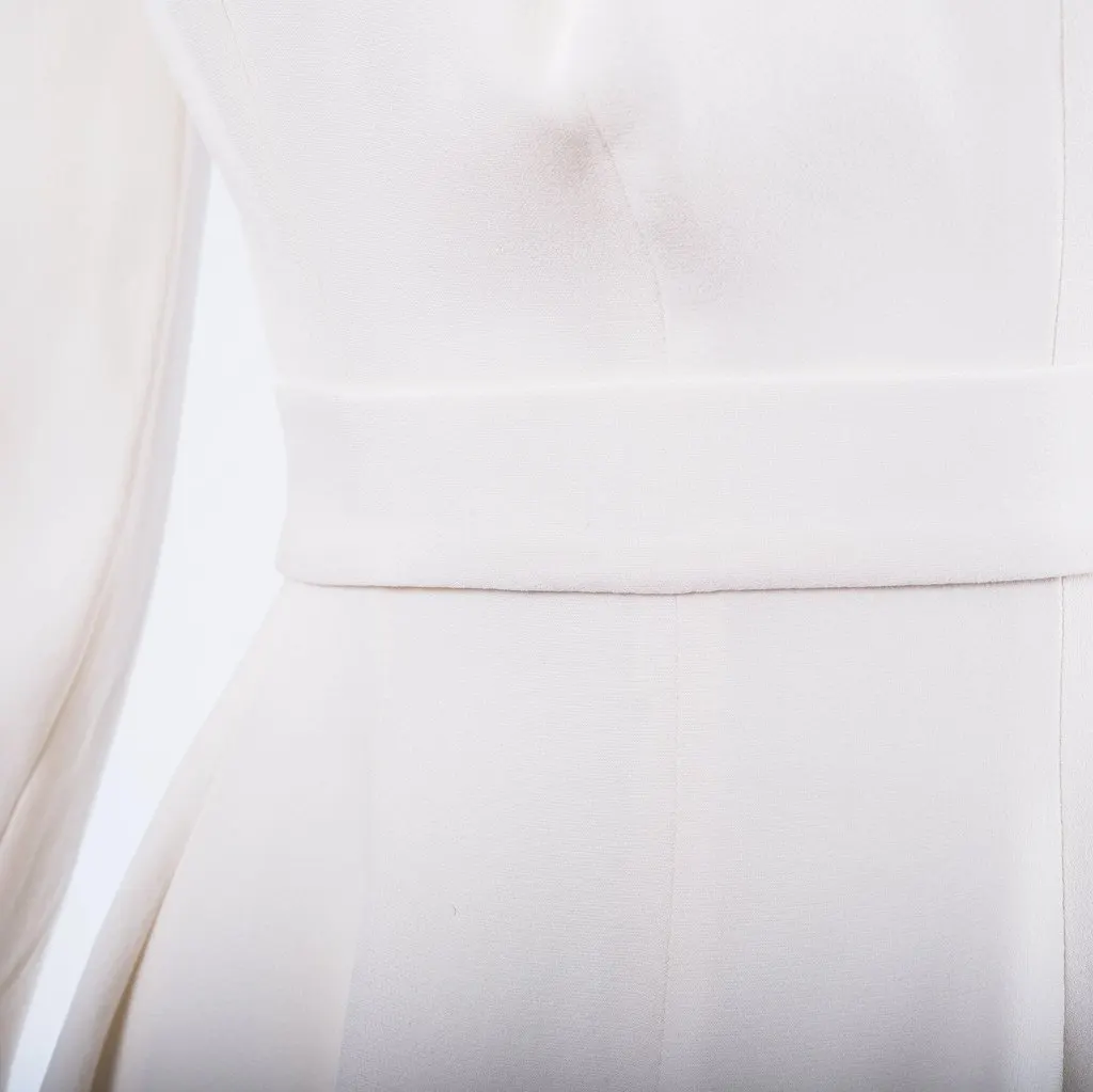 Vivienne Westwood A-Line Midi Dress with Three-Quarter Sleeves - '10s White Good - Model View