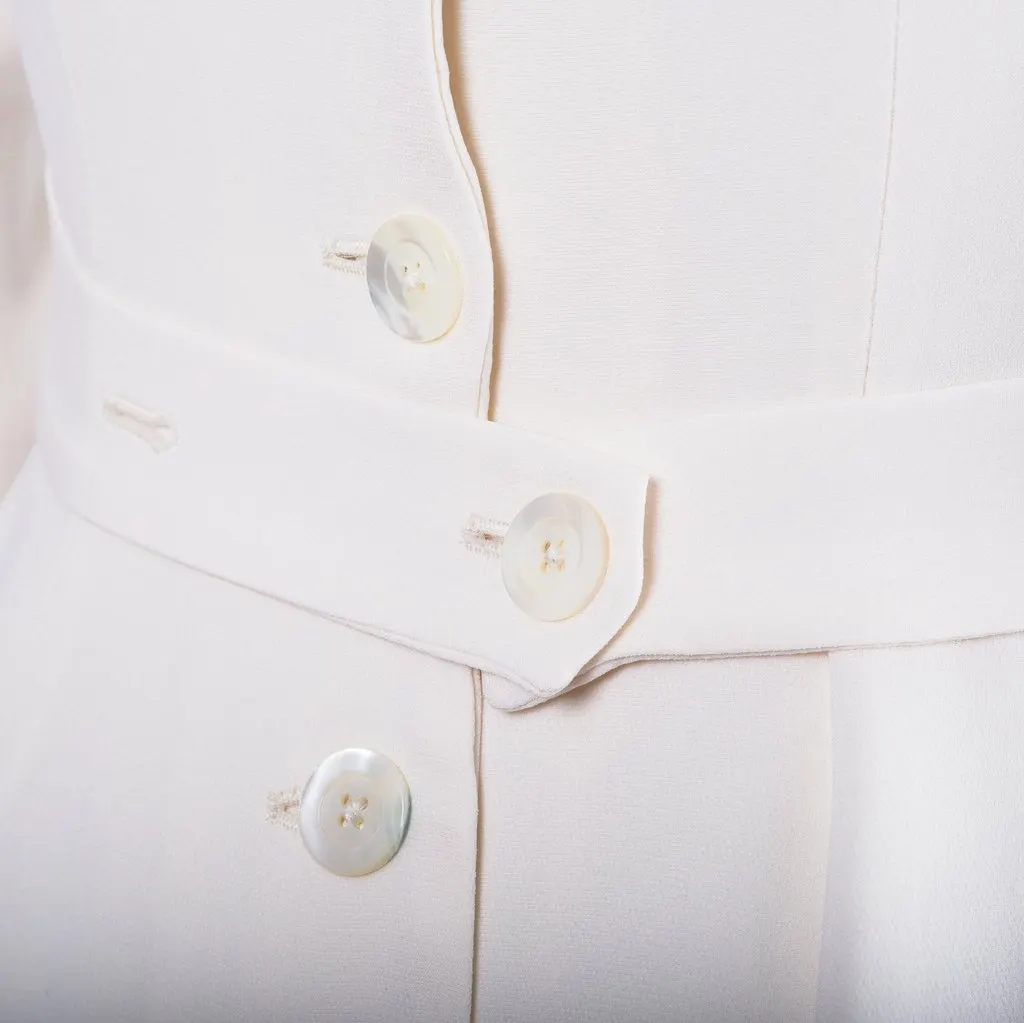 Vivienne Westwood A-Line Midi Dress with Three-Quarter Sleeves - '10s White Good - Box View