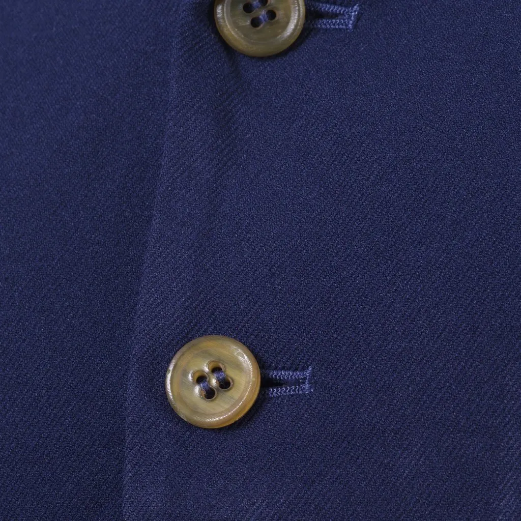 Comme des Garçons Blue Navy Perforated Blazer - '00s Navy Good - Box View