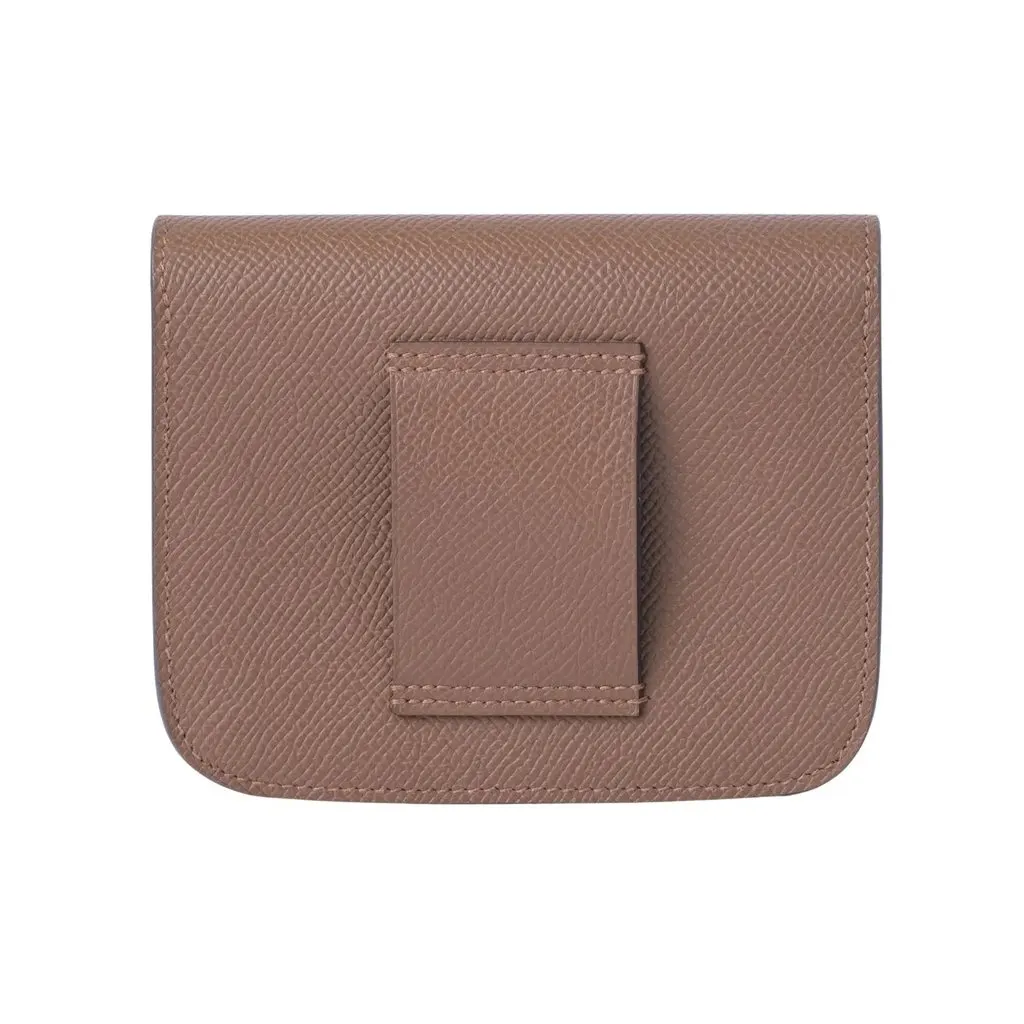 Hermès Constance Slim Belt Wallet in Taupe Epsom Leather with Gold Hardware - '20s MultiColor Leather Good - Inside View