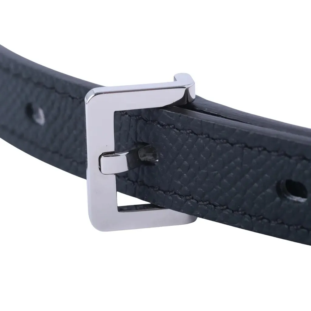 Hermès Pop H Belt 15mm Black Epsom Leather Palladium Hardware - '20s Black Leather Good - Box View