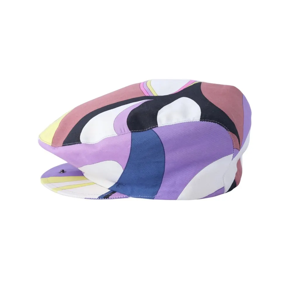 Emilio Pucci Vintage Driver’s Cap Psychedelic Swirl Print - '00s Navy Good - Back View