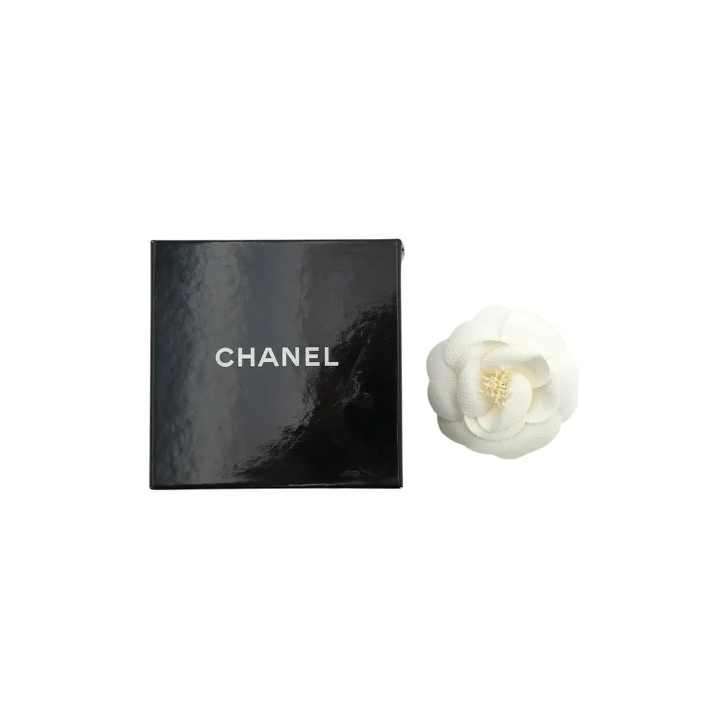 Chanel Brooch Camel Good - Back View