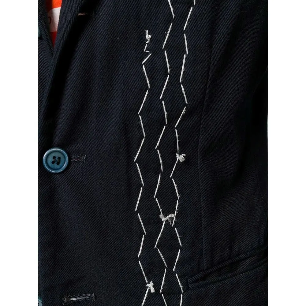Comme des Garçons Dark Blue Cotton Jacket - 2000s Blue Cotton Good - Box View