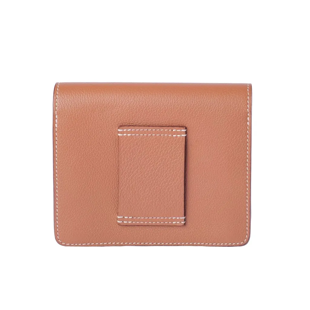 Hermès Roulis Wallet Gold Evercolor Leather - '20s Gold Leather Good - Back View