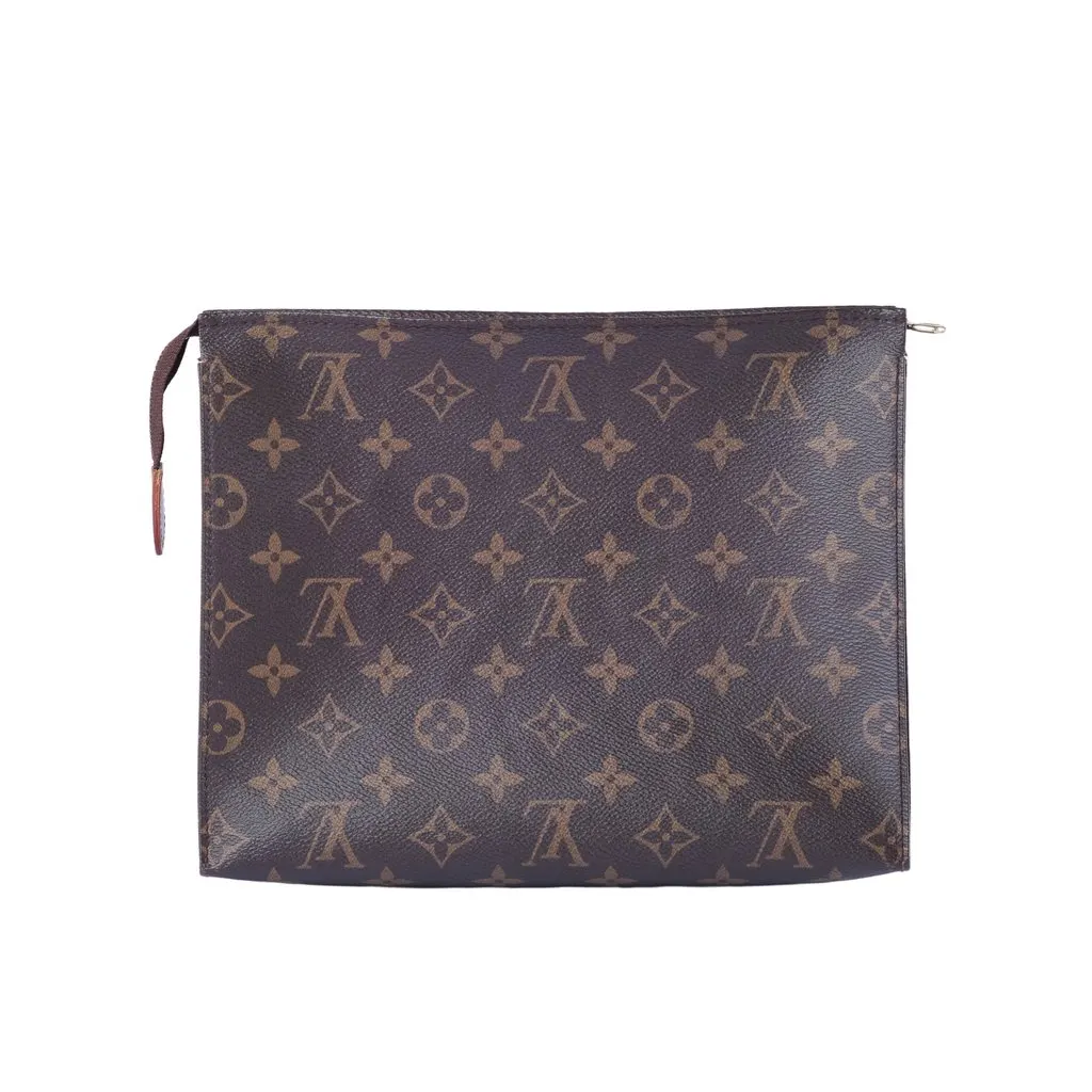 Louis Vuitton Monogram Toiletry Pouch 26 - '10s Beige Canvas Good - Front View
