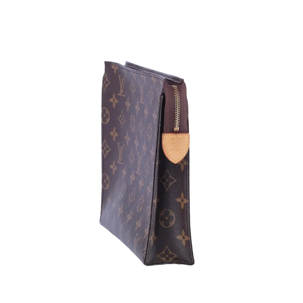 Louis Vuitton Monogram Toiletry Pouch 26 - '10s Beige Canvas Good - Back View