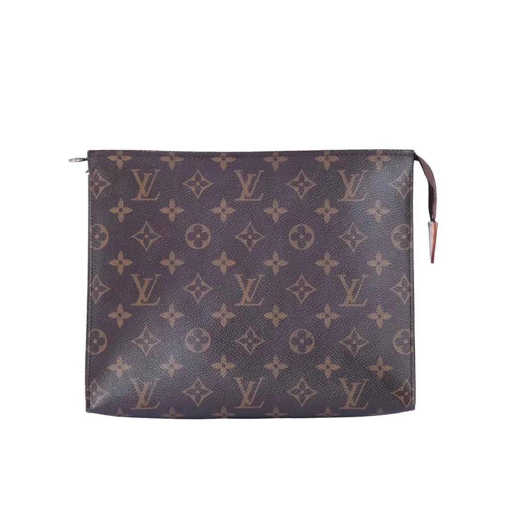 Louis Vuitton Monogram Toiletry Pouch 26 - '10s Beige Canvas Good - Inside View