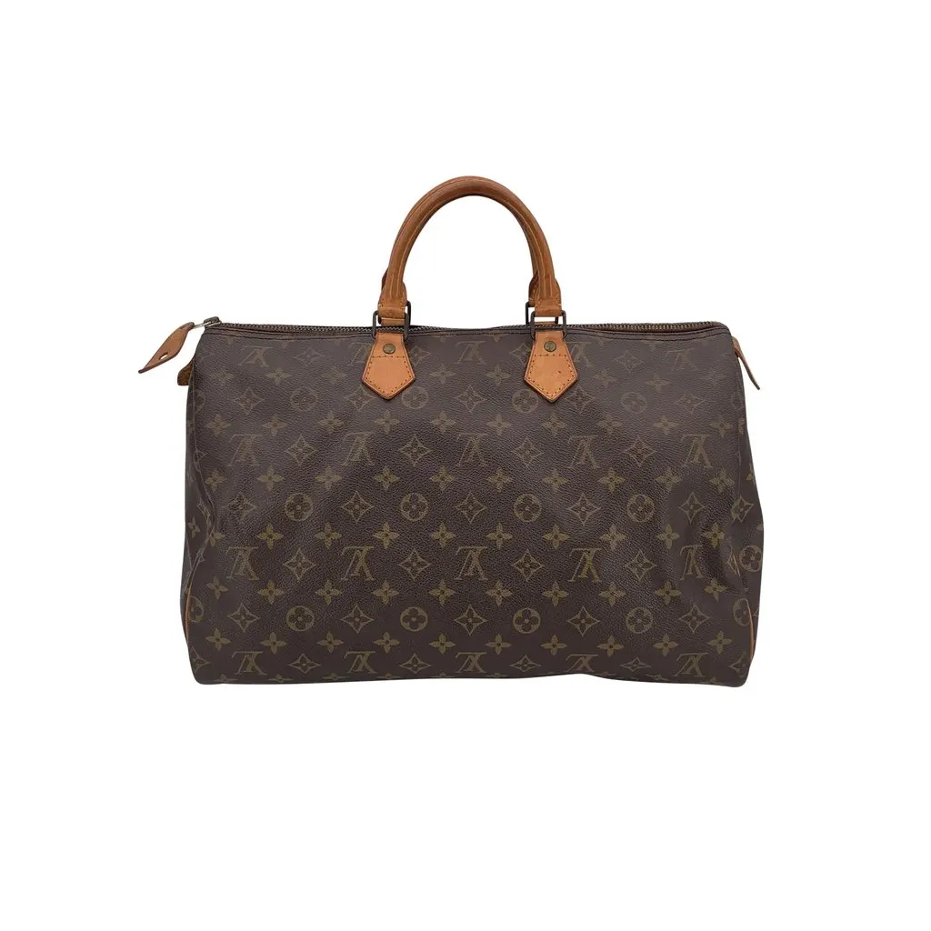 Louis Vuitton Handbag Vintage Speedy Brown Canvas Good - Front View