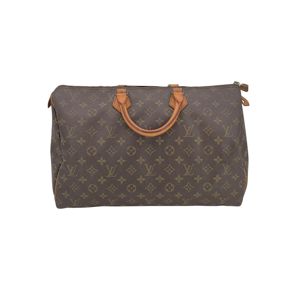 Louis Vuitton Handbag Vintage Speedy Brown Canvas Good - Inside View