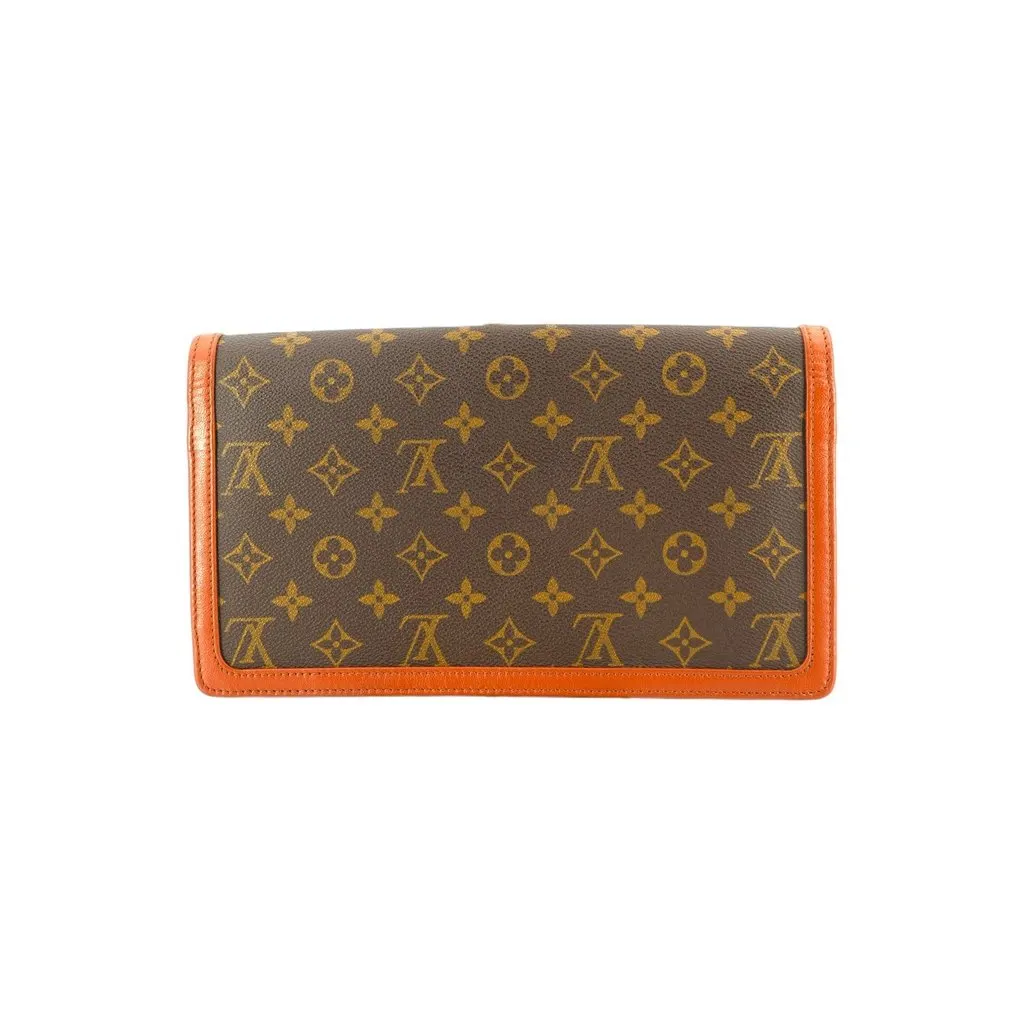 Louis Vuitton Clutch Bag Vintage Pochette Dame Brown Canvas Good - Inside View
