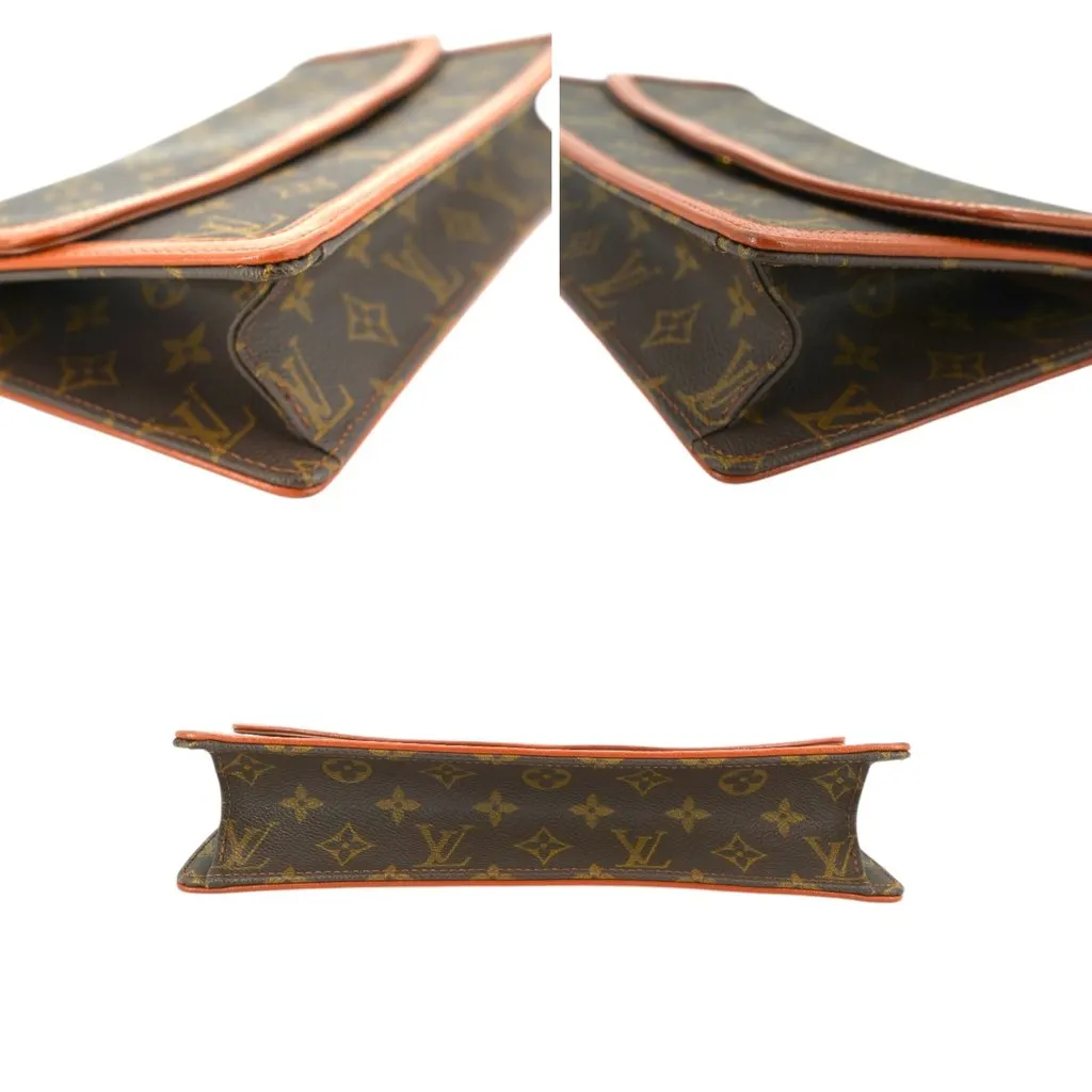 Louis Vuitton Clutch Bag Vintage Pochette Dame Brown Canvas Good - Model View