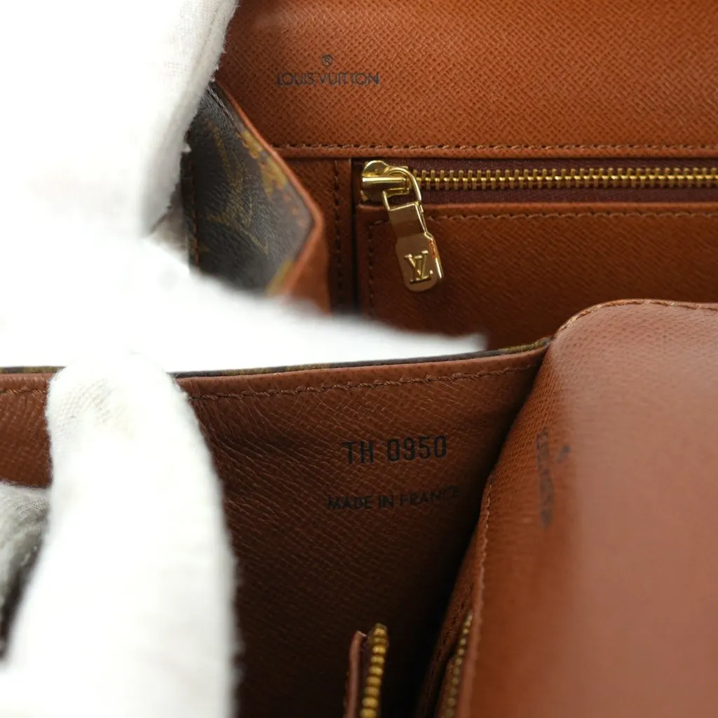 Louis Vuitton Clutch Bag Vintage Pochette Dame Brown Canvas Good - Box View