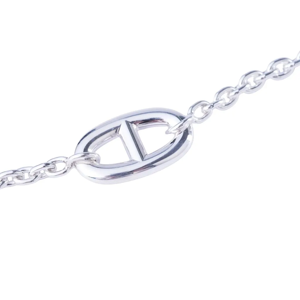 Hermès Sterling Silver Farandole 120 Necklace - '20s Silver Lace Never worn - Model View