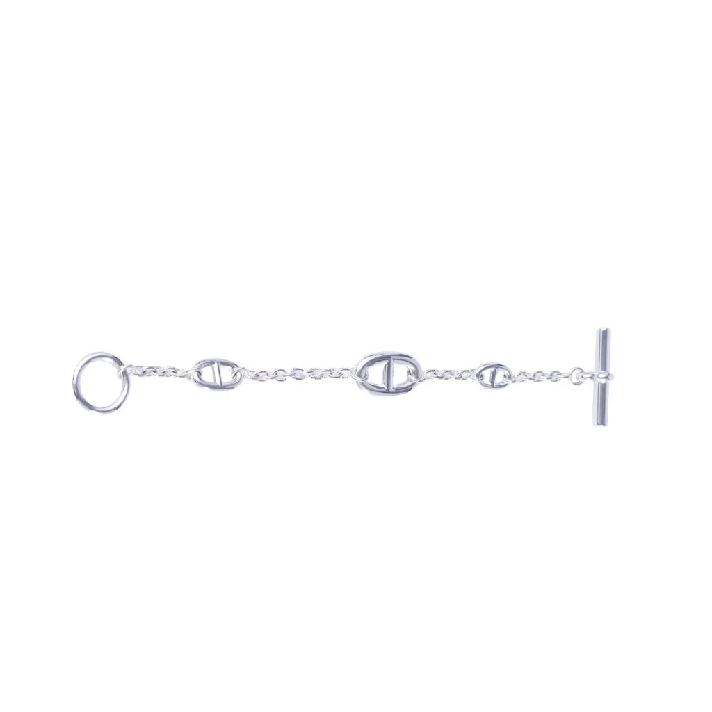 Hermès Farandole Bracelet Silver 925 Palladium Hardware 150 ST - '20s Silver Good - Inside View