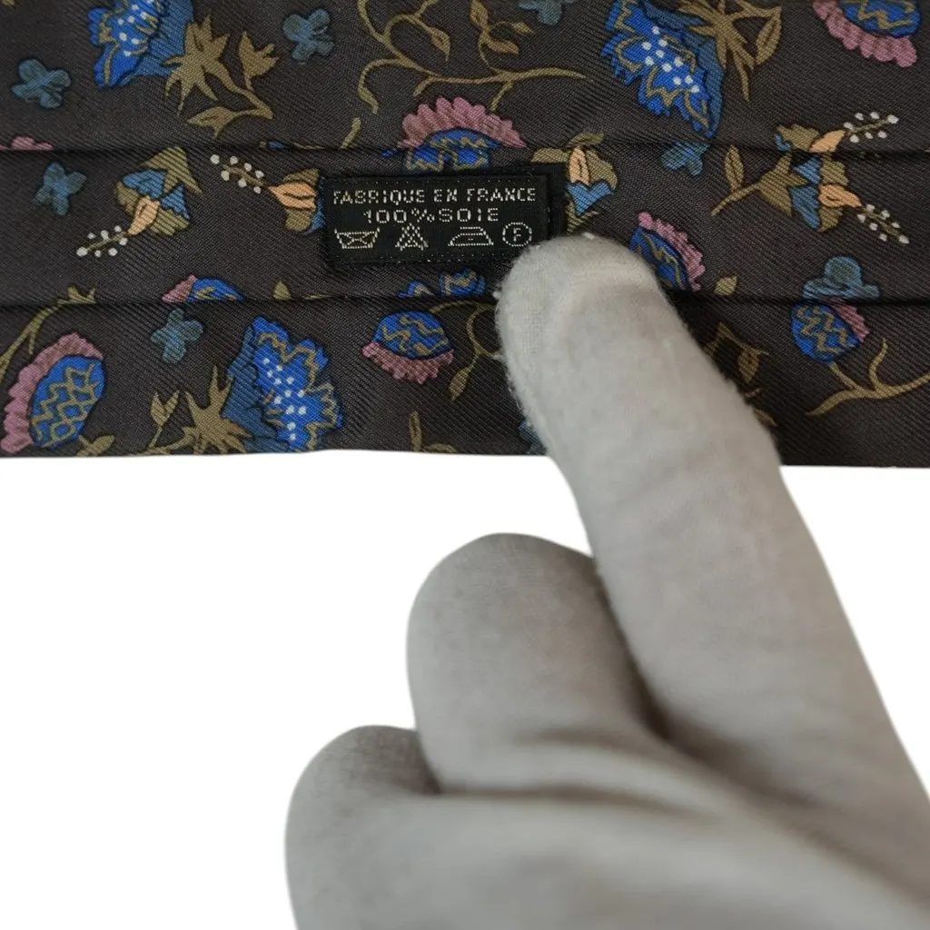 Hermes Scarf Grey Silk Good - Inside View