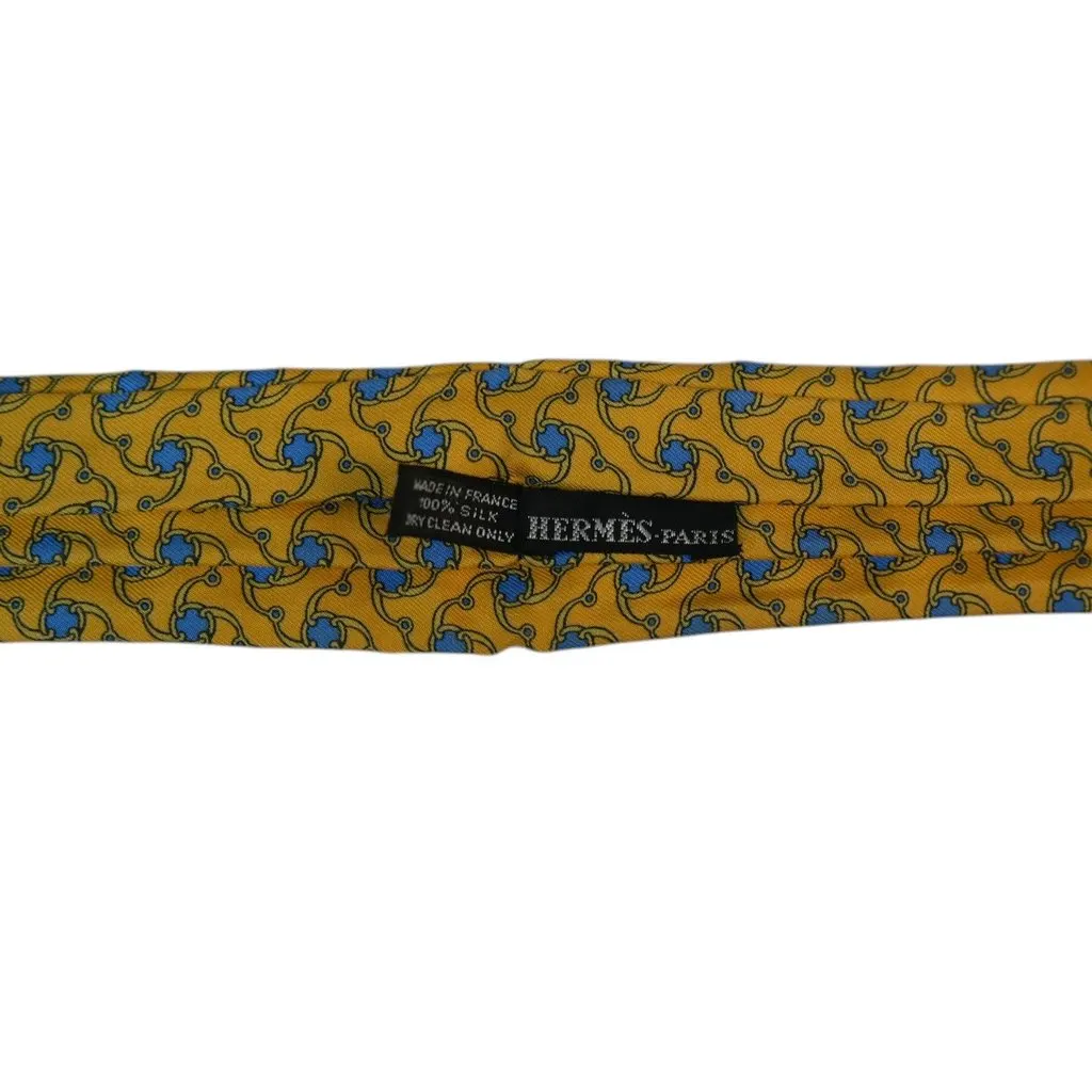 Hermes Scarf Yellow Silk Good - Inside View
