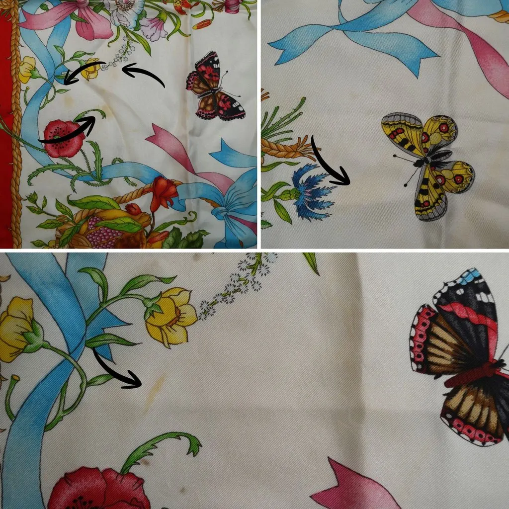 Gucci Scarf Beige Silk Good - Model View