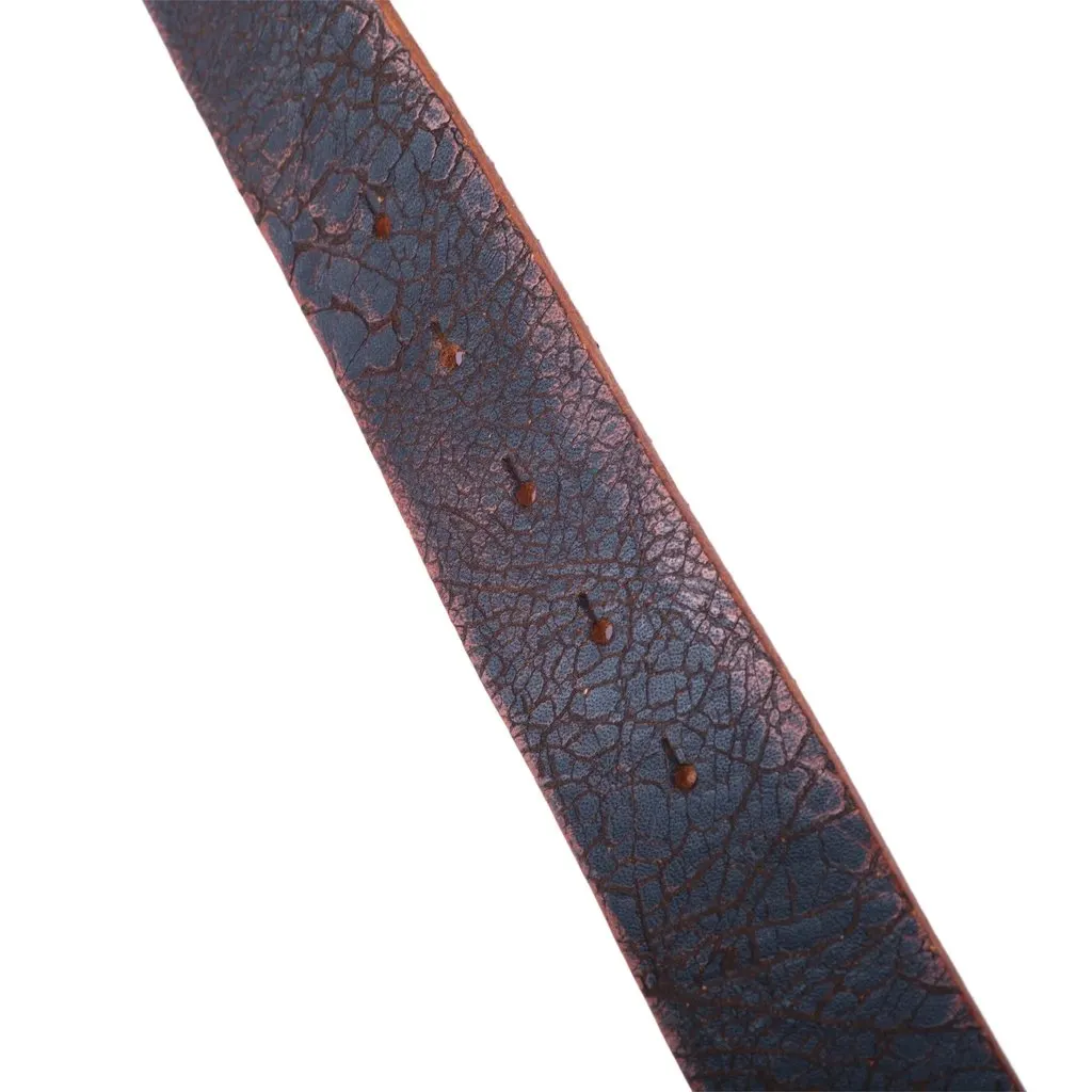 John Richmond Distressed Brown Leather Belt with Cross Buckle - '00s Brown Leather Good - Box View