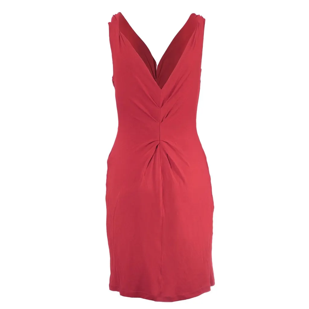 Alberta Ferretti Red Midi Dress -'00s Red Good - Inside View
