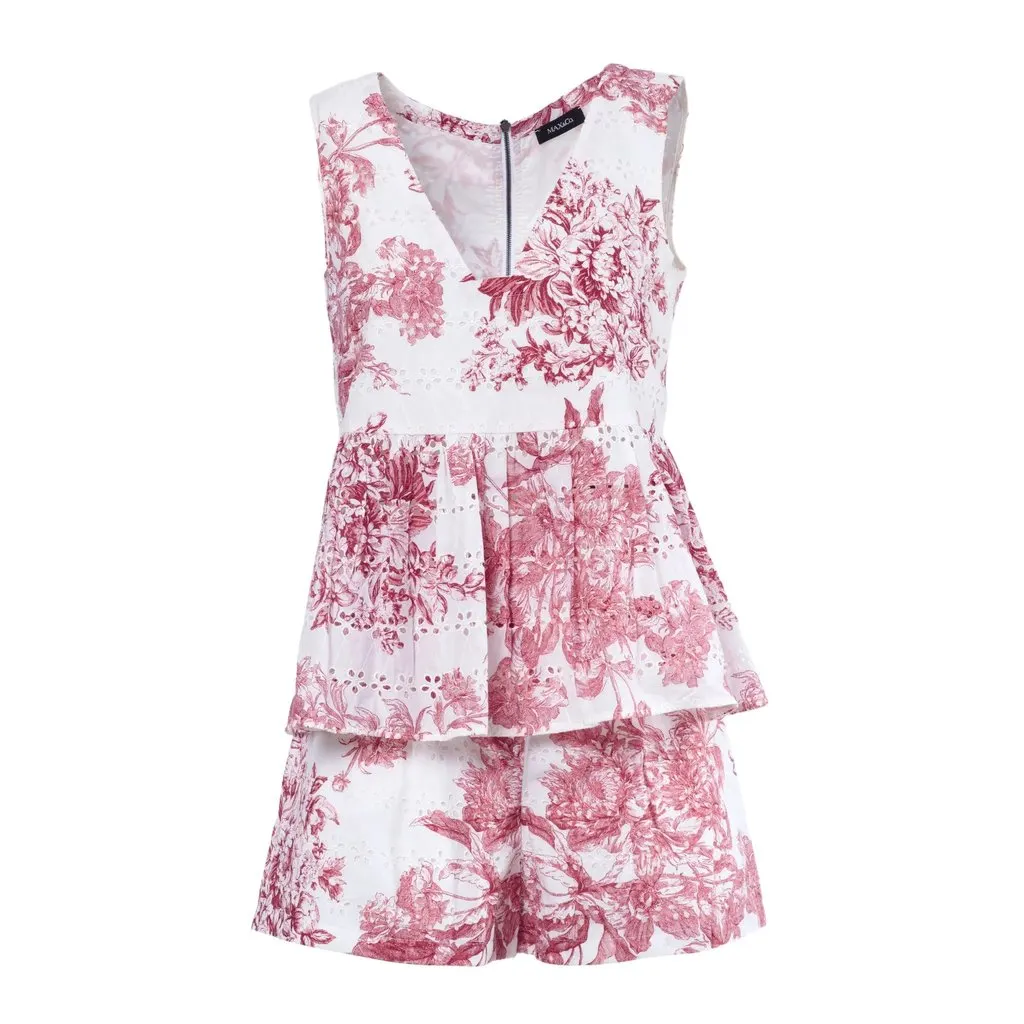 Max Mara Max & Co Floral Eyelet Cotton Dress - '20s White Cotton Good - Front View