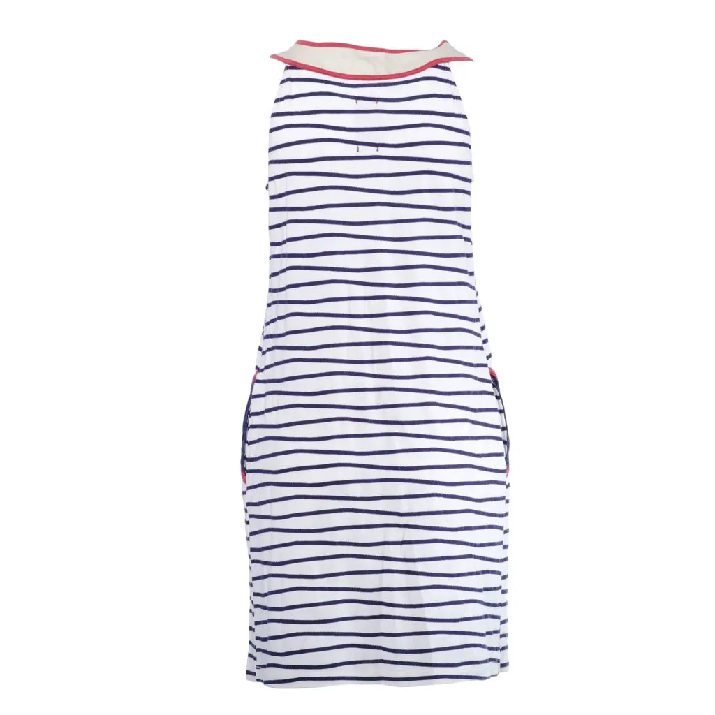 Antonio Marras Striped Sleeveless Dress - '10s White Cotton Good - Inside View
