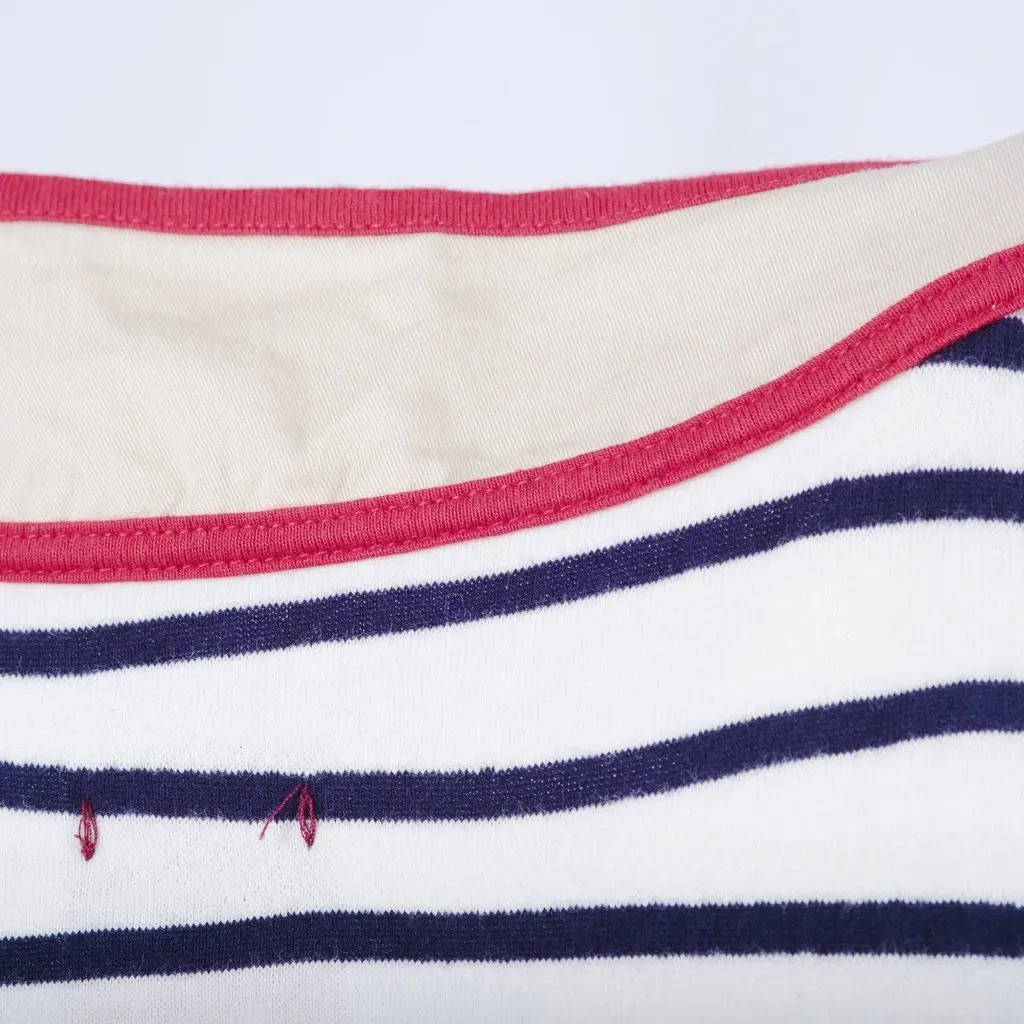 Antonio Marras Striped Sleeveless Dress - '10s White Cotton Good - Model View