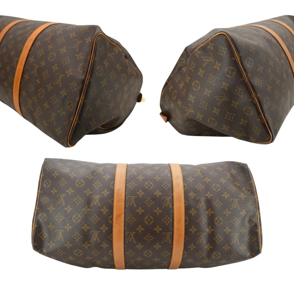 Louis Vuitton Luggage Vintage Keepall Brown Canvas Good - Model View