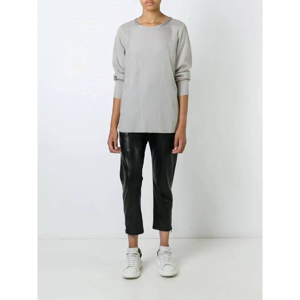Comme des Garçons Grey Nylon Blouse - '90s Grey Good - Back View