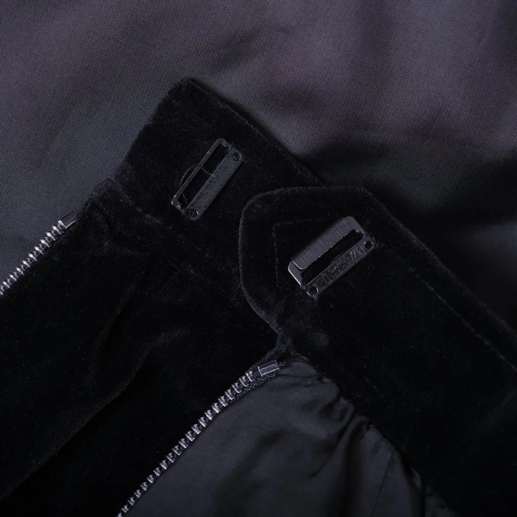 Saint Laurent Gauche Black Velvet Vintage Skirt- '80s Black Velvet Good - Box View
