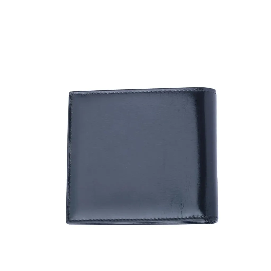Gucci Bifold Wallet Compact G Logo - '00s Black Leather Good - Back View