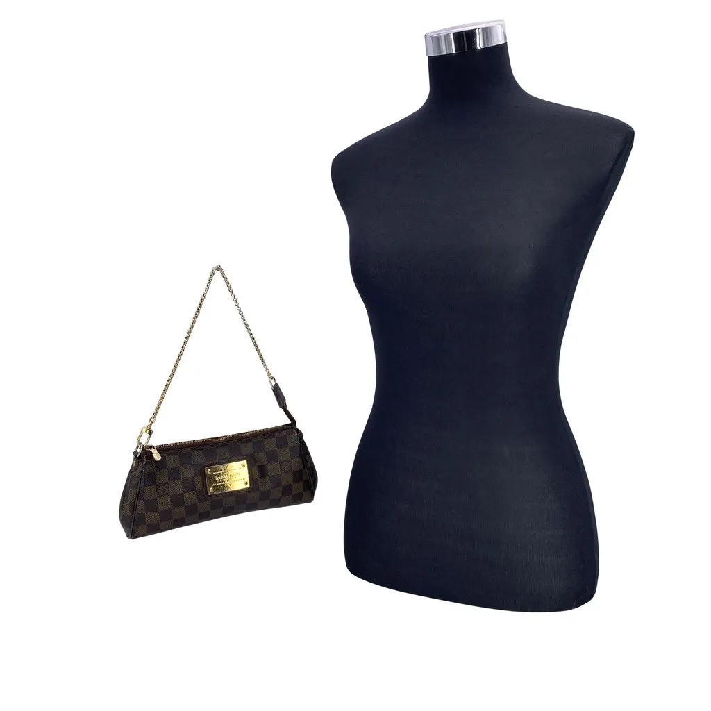 Louis Vuitton Shoulder Bag Eva Brown Canvas Good - Back View