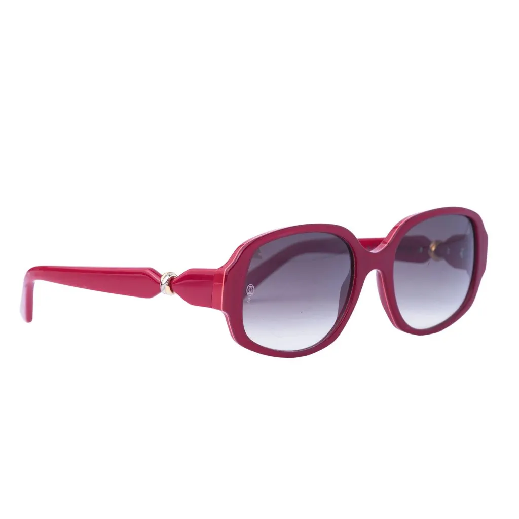 Cartier Trinity Audrey 440 Red Acetate Sunglasses - '20s Red Good - Front View