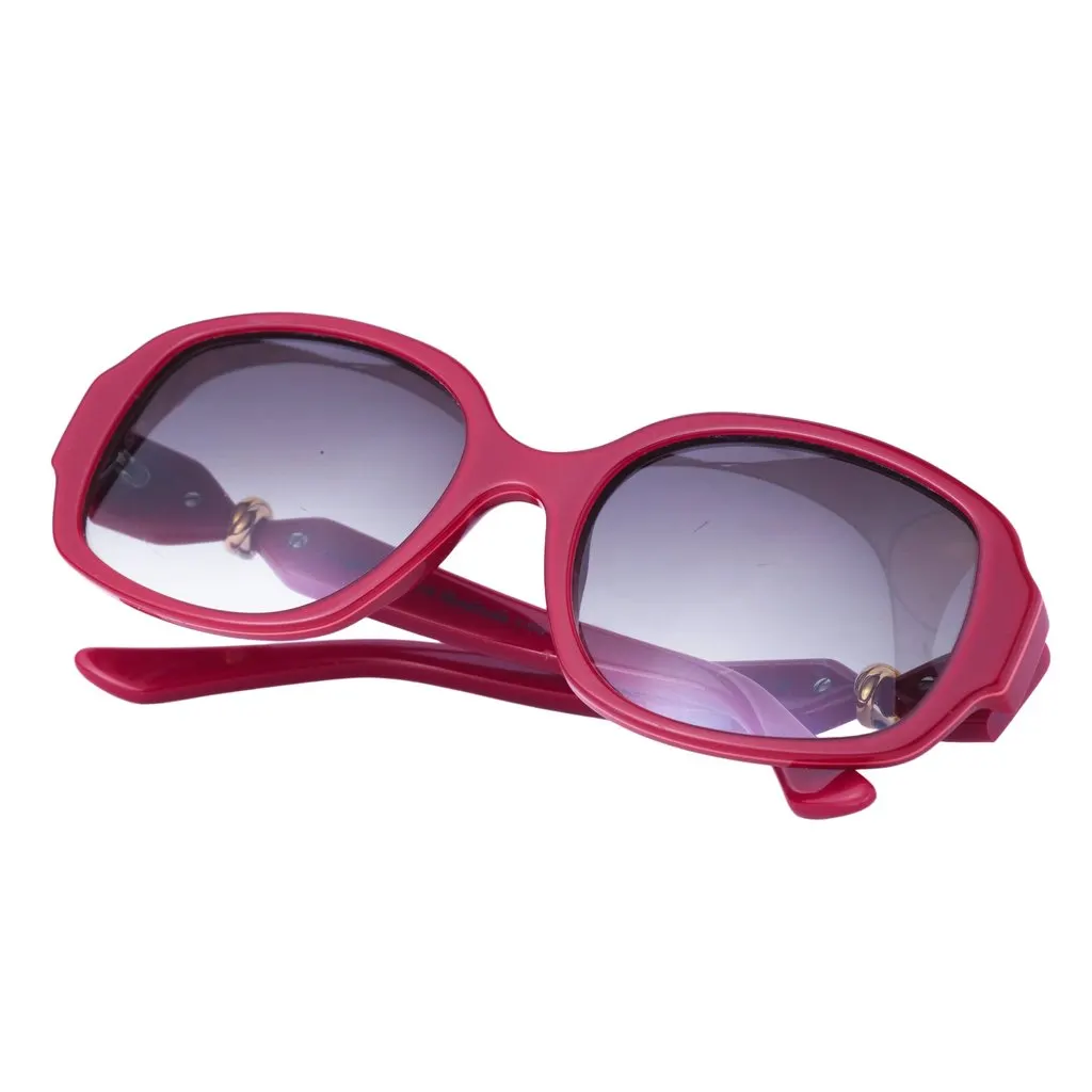 Cartier Trinity Audrey 440 Red Acetate Sunglasses - '20s Red Good - Inside View