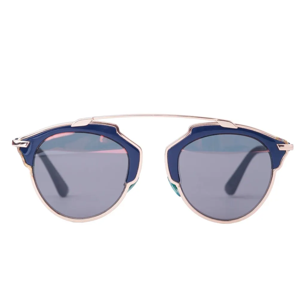 Dior Navy Blue/Two Tone DiorSoReal U5WZJ Aviator Sunglasses - '10s Navy Good - Front View
