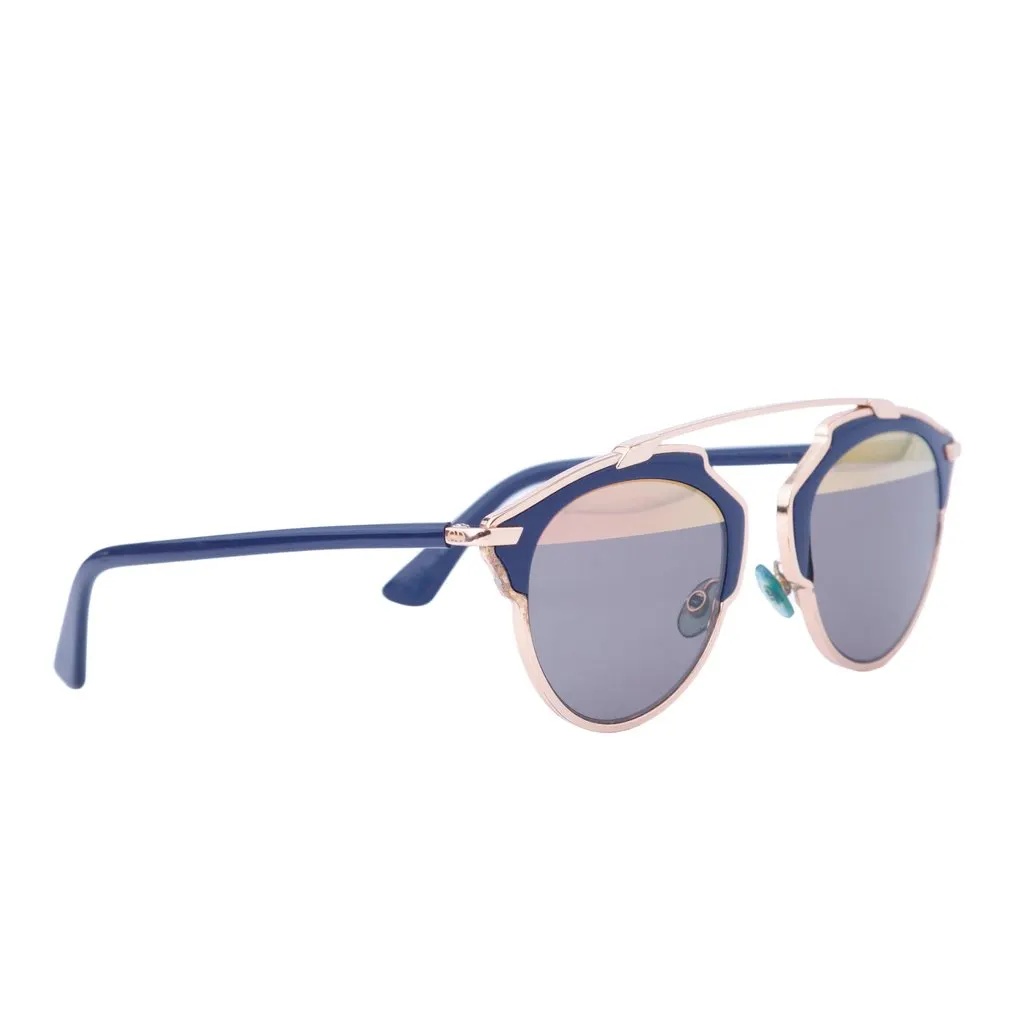 Dior Navy Blue/Two Tone DiorSoReal U5WZJ Aviator Sunglasses - '10s Navy Good - Back View
