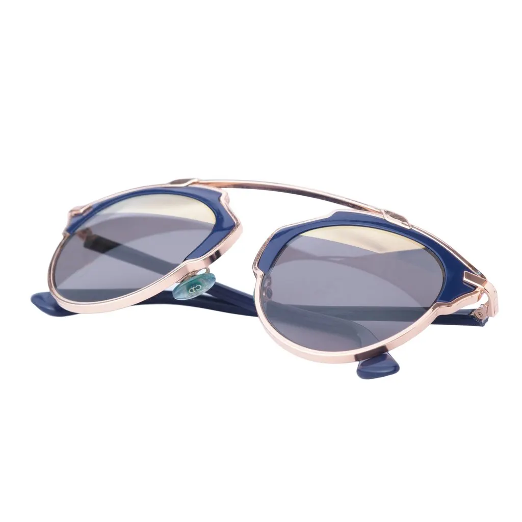 Dior Navy Blue/Two Tone DiorSoReal U5WZJ Aviator Sunglasses - '10s Navy Good - Inside View